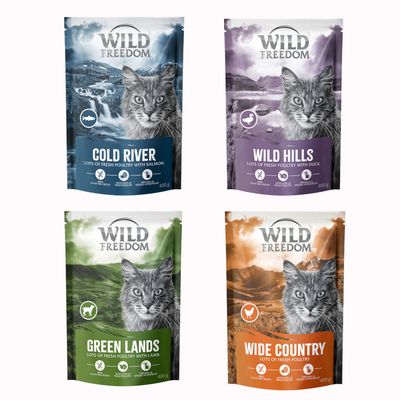Wild Freedom Green Lands τροφή για γάτες, 100% χωρίς δημητριακά με φρέσκο κρέας πουλερικών και αρνί, συσκευασία 2 κιλά.