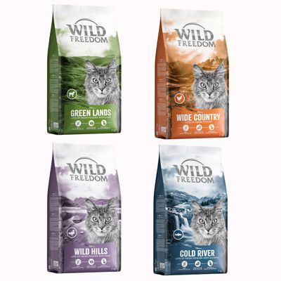 Wild Freedom Green Lands τροφή για γάτες, 100% χωρίς δημητριακά με φρέσκο κρέας πουλερικών και αρνί, συσκευασία 2 κιλά.