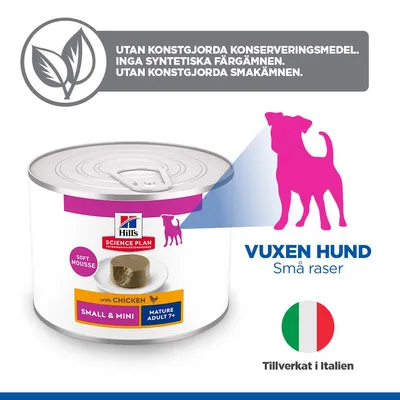 Hill's Science Plan Mature Small & Mini Mousse - Ekonomipack: Kyckling 24 x 200 g