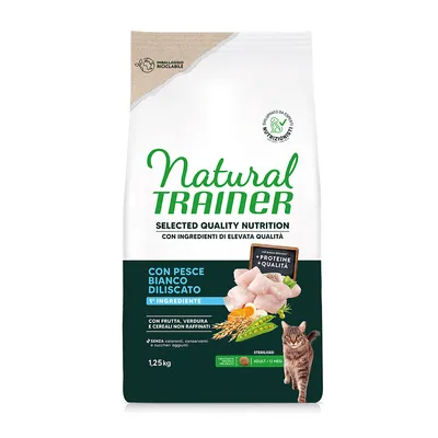 Natural Trainer Selected Quality Nutrition Sterilised с бяла риба - 1,25 кг