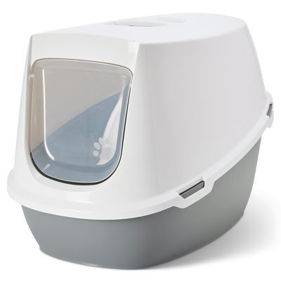 Savic Katzentoilette Robin Jumbo hellgrau / weiß