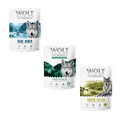 15% taniej! Wolf of Wilderness, karma sucha dla psa, 3 x 400 g