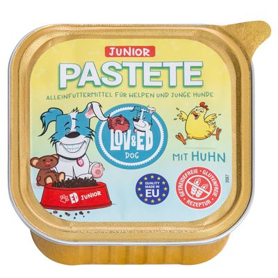 Lov & Ed paté 12 x 150 g Junior met kip