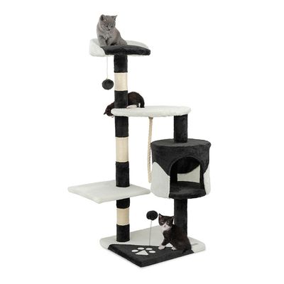 Lionto Kratzbaum, 112 cm schwarz/weiß