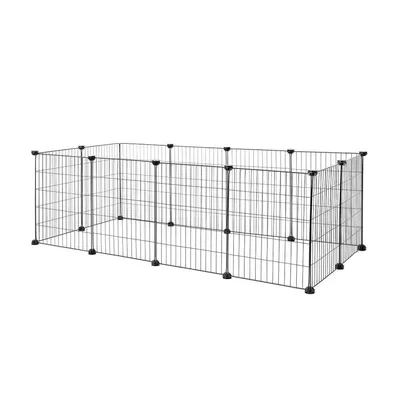 Lionto fristående bur i metall - L 144 x B 74 x H 46 cm