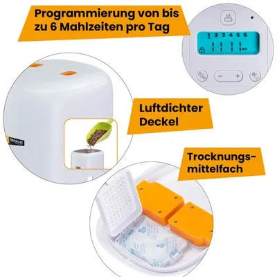 Ferplast foderautomat Risto Pet - Upp till 4 liter torrfoder