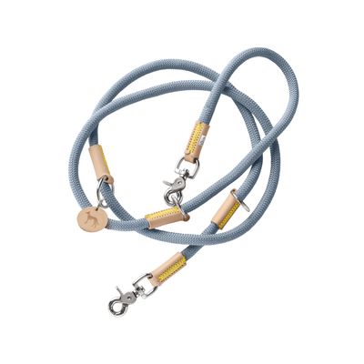 HUNTER Verstellbare Hundeführleine Malia, taubenblau/beige