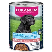 Eukanuba Senior Reich an Forelle mit Süßkartoffeln - Sparpaket: 12 x 400 g