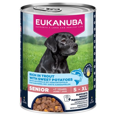 Eukanuba Senior ricco di Trota con patate dolci 6 x 400 g