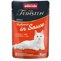 animonda vom Feinsten Adult Raffinesse in Salsa 24 x 85 g - con Pollo & Vitello