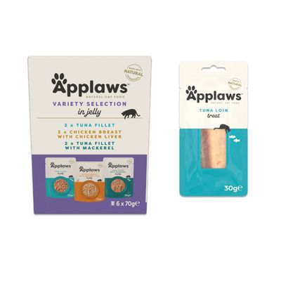 6 x 70g Applaws Wet Cat Food + 30g Applaws Cat Treat Free! *