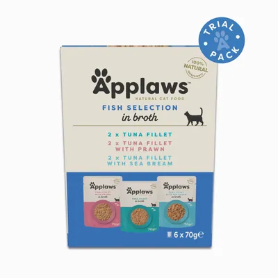 Applaws Adult Cat Pouches with Broth Trial Pack 6 x 70g - Chicken Selection Mixed Pack (3 Varieties)