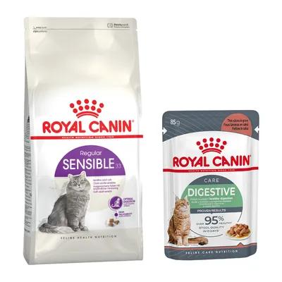 4 kg Royal Canin + 24 x 85 g Royal Canin in Saus Sensible 33 + Digest Sensitive in Saus 4 kg Royal Canin + 24 x 85 g Royal Canin in Saus Sensible 33 + Digest Sensitive in Saus