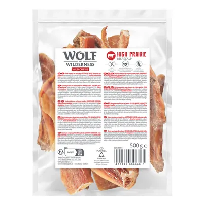Wolf of Wilderness hovädzia koža "High Prairie" 3 x 500 g