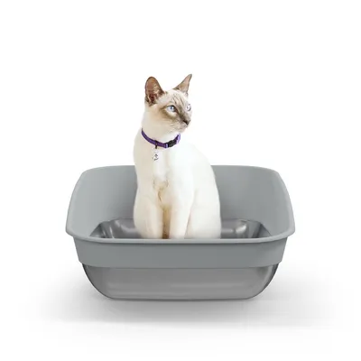 LitterLocker by Litter Genie® Platinum Katzentoilette - edelstahl / grau