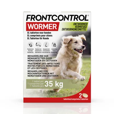 Frontcontrol ontworming voor XL honden - 2 Tabletten Frontcontrol ontworming voor XL honden - 2 Tabletten
