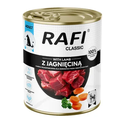 Rafi Dog Classic 12 x 800 g - jehněčí