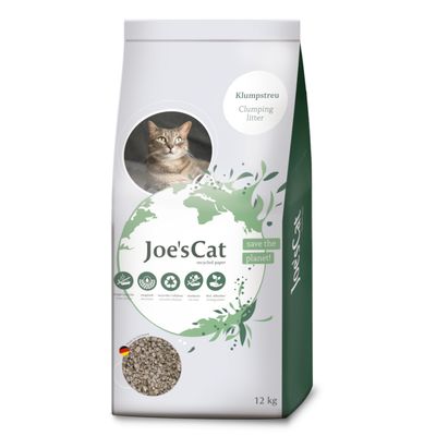 Joe's Cat комкующийся наполнитель из переработанной бумаги, 3 кг. Экологичный, малопылевой, высокая впитываемость, до 3 недель. Сделано в Германии.