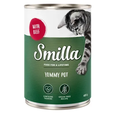Smilla Yummy Pot med nötkött, innehåller taurin, spannmålsfritt recept, 400g.