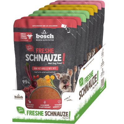 Freshe Schnauze Nassfutter 8 x 250 g Mix (4 Sorten)