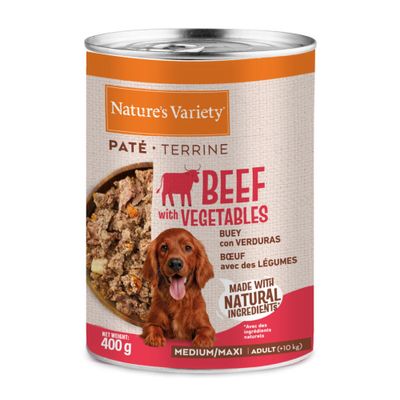 Nature's Variety Paté Medium/Maxi Adult Sparpaket: Rind (12 x 400 g)