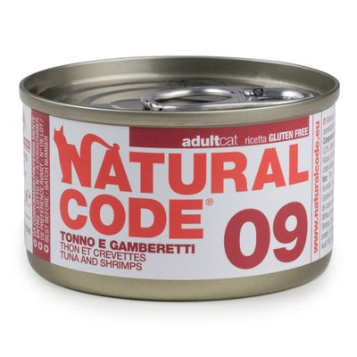 Natural Code Cooking Water lattine 24 x 85 g - Tonno e Gamberetti