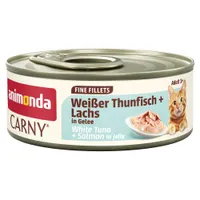 animonda Carny Adult Fine Fillets, w galarecie, 24 x 60 g - Tuńczyk biały i łosoś
