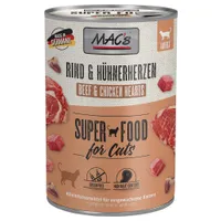 MAC's Cat 24 x 400 g Alimento umido per gatti - Manzo e Cuori di Pollo