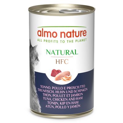 Almo Nature HFC 6 x 140 g Tuňák a kuře se šunkou