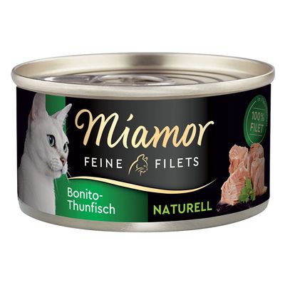 Miamor Fine Filets Naturelle, 6 x 80 g Boniitti-tonnikala