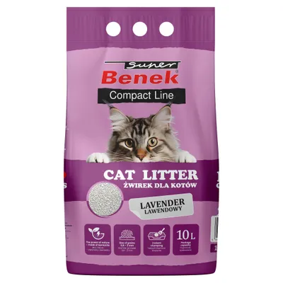Benek Super Compact levandule -  10 l (cca 8 kg)