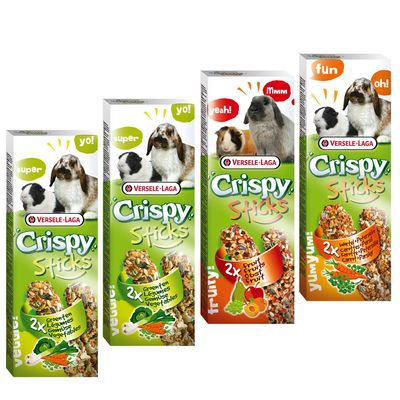 Lot mixte Versele-Laga Crispy Sticks Herbivores 4 x 2 bâtonnets (440 g)