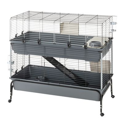 Ferplast Vital Rabbit Cage 120 Black: 120 x 60 x 116cm (L x W x H)