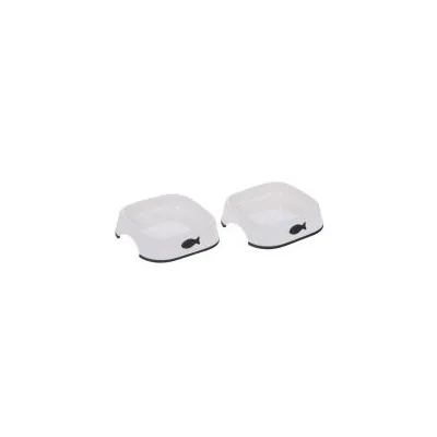 Little Fish Plastic Cat Bowls - Set of 2 - 2 x 200ml