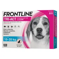 Frontline Tri-Act soluzione spot-on cani - 3 pipette, peso 10-20 kg (2 ml)