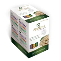 Applaws Natural Cat Food Chicken Multipack, 12 x 70 g annospussia. Pakkauksessa näkyy kolme erilaista pussin kuvaa ja teksti '100% natural'.