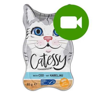 Przycisk odtwarzania wideo. Kliknij tutaj, aby obejrzeć film dotyczący produktu Catessy with cod 85 g.