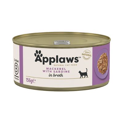 Sparpaket Applaws in Brühe 24 x 156 g Makrele & Sardinen