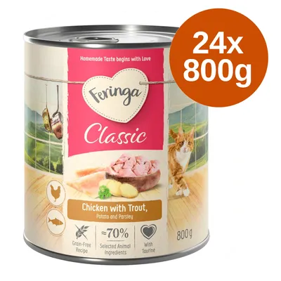 Feringa Classic Meat Menù 24 x 800 g umido per gatti