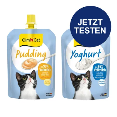 Probierpaket GimCat Pudding & Yoghurt für Katzen - 2 x 150 g (2 Sorten gemischt)