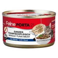 Feline Porta 21 Kattenvoer 1 x 90 g - Tonijn met Rund (graanvrij)