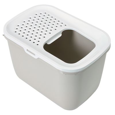 Savic Katzentoilette Hop In sand-beige / weiß