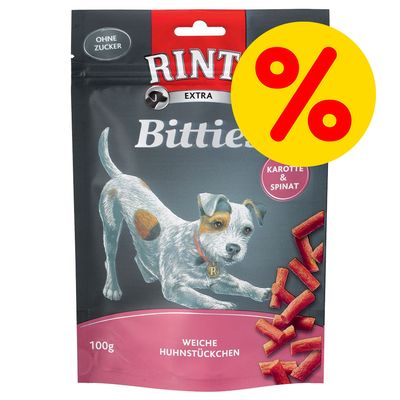 Sparepakke: RINTI Extra Bitties 3 varianter, 12 x 100 g 12 x 100 g Mix (3 varianter)