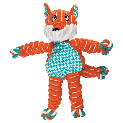 Jouet KONG Floppy Knots Renard pour chien - taille S/M : L 25 x l 22 x H 15 cm