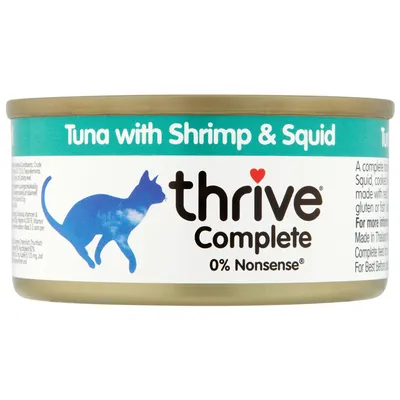 Thrive Complete 6 x 75 g - Tonno con gamberi e calamari