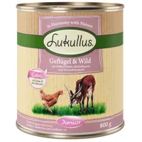 Lukullus Junior Saver Pack 24 x 800g - Poultry & Game (Grain-free)