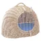 Panier de transport Aumüller en osier blanchi avec coussin pour chat L 50 x l 39 x H 44 cm