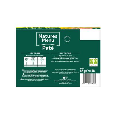 Natures Menu Pâté Cans Multipack Wet Cat Food - 48 x 85g