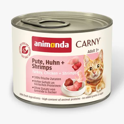Výhodné balenie animonda Carny Adult 24 x 200 g - morčacie, kuracie a krevety Výhodné balenie animonda Carny Adult 24 x 200 g - morčacie, kuracie a krevety