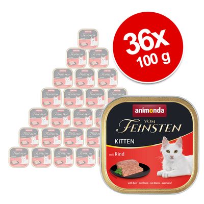animonda vom Feinsten Kitten gazdaságosan 36 x 100 g Vegyes csomag (3 fajta)